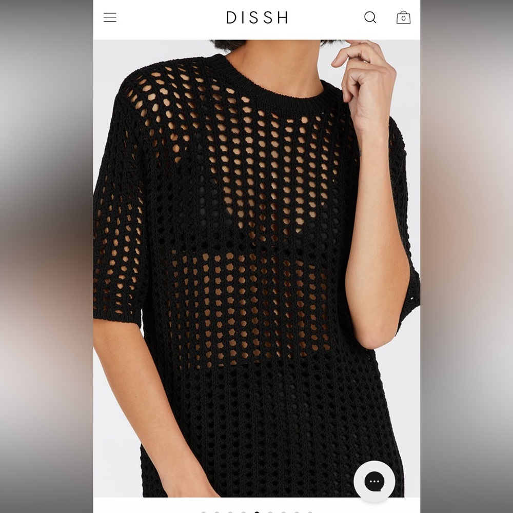 HUNTER BLACK CROCHET TEE